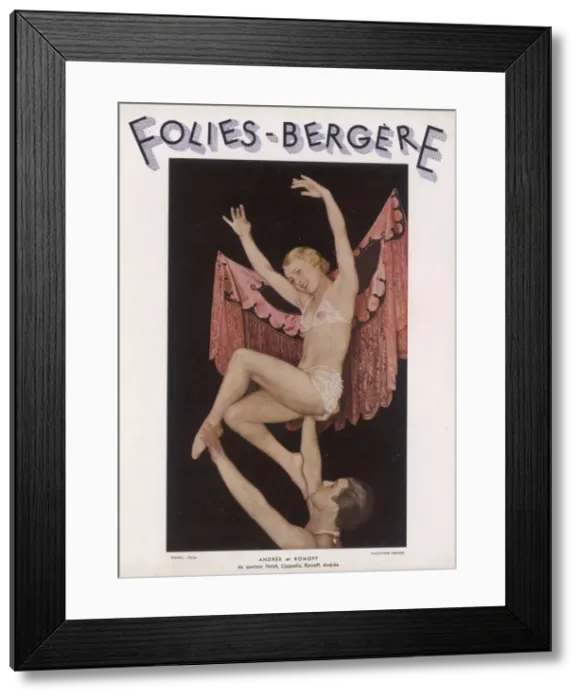 Framed Print : Folies Bergere Programme Framed Print : Folies Bergere Programme