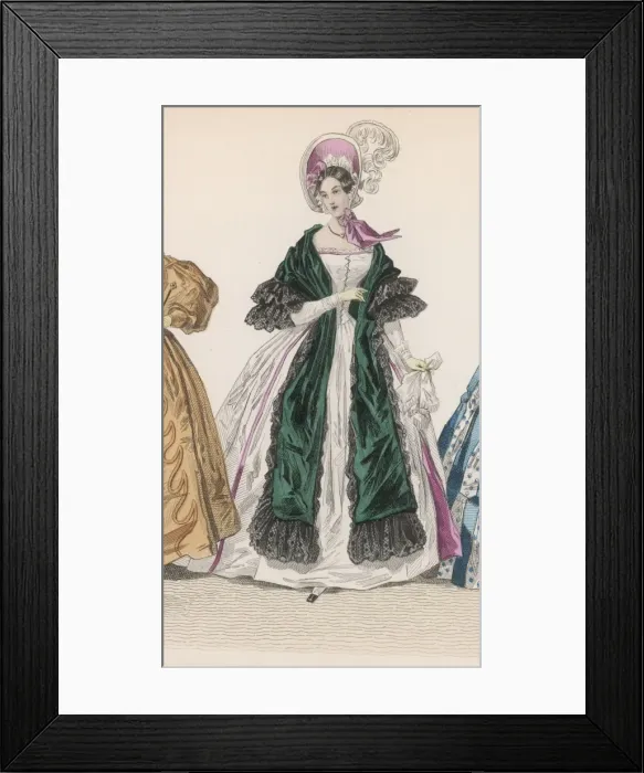 Framed Print : Green Scarf 1830S Framed Print : Green Scarf 1830S