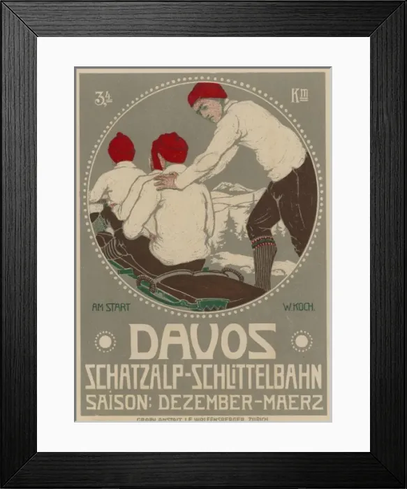 Framed Print : Wilhelm II Toboggan 1910 Framed Print : Wilhelm II Toboggan 1910