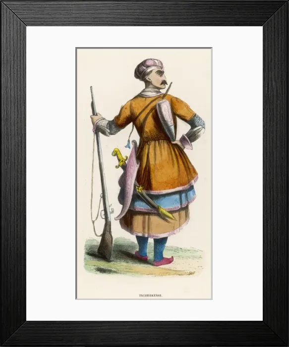 Framed Print : Racial / Russia / Cherkess Framed Print : Racial / Russia / Cherkess