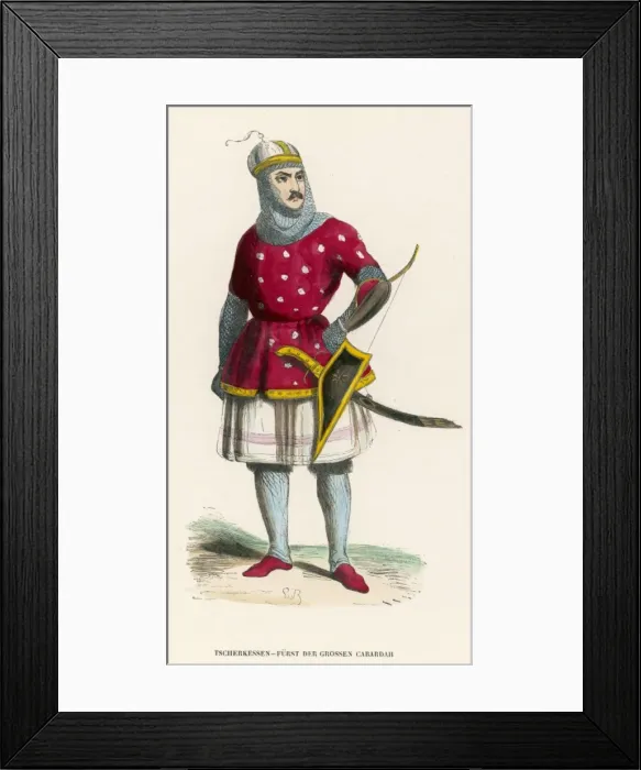 Framed Print : Racial / Russia / Cherkess Framed Print : Racial / Russia / Cherkess