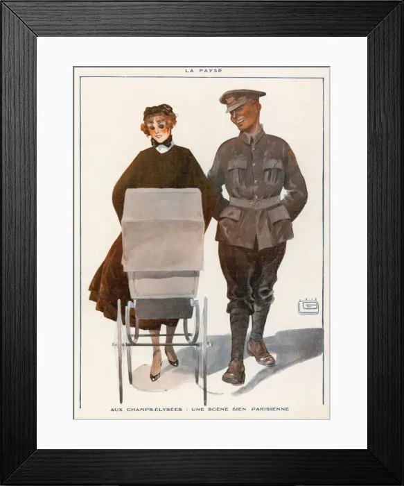 Framed Print : Champs Elysees 1919 Framed Print : Champs Elysees 1919