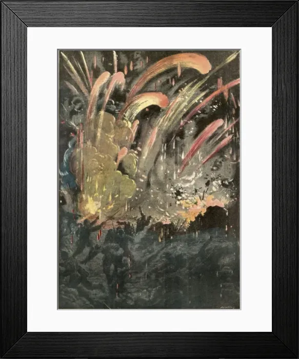 Framed Print : Trenches during Attack Framed Print : Trenches during Attack