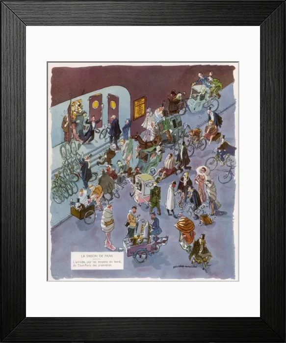 Framed Print : Parisians Go to Premiere Framed Print : Parisians Go to Premiere