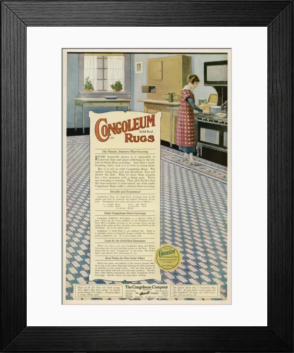 Framed Print : Congoleum Rugs 1919 Framed Print : Congoleum Rugs 1919