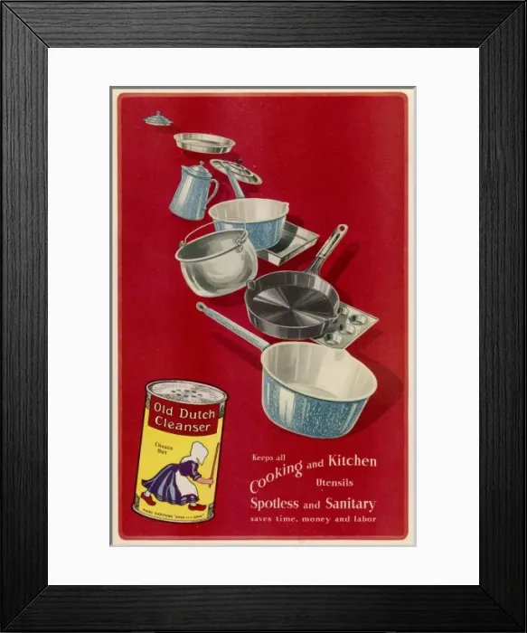 Framed Print : Old Dutch Cleanser 1919 Framed Print : Old Dutch Cleanser 1919