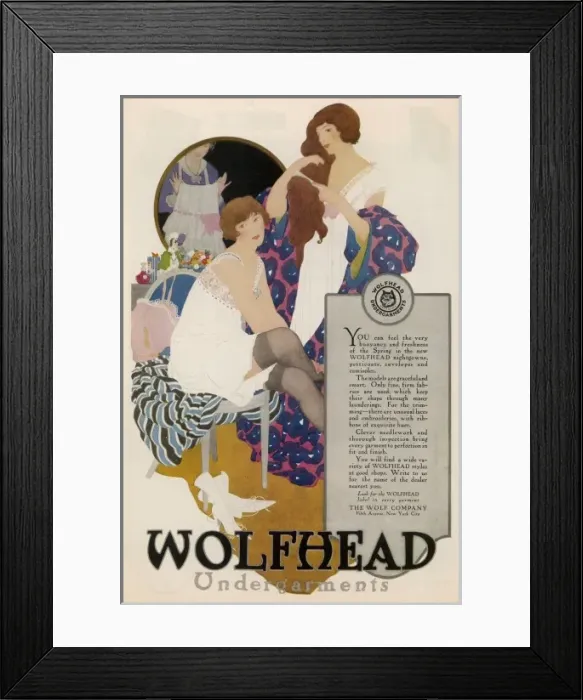Framed Print : Chemise & Nightgown 1919 Framed Print : Chemise & Nightgown 1919