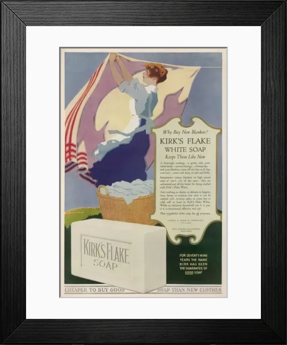 Framed Print : Kirks Flake Soap Framed Print : Kirks Flake Soap