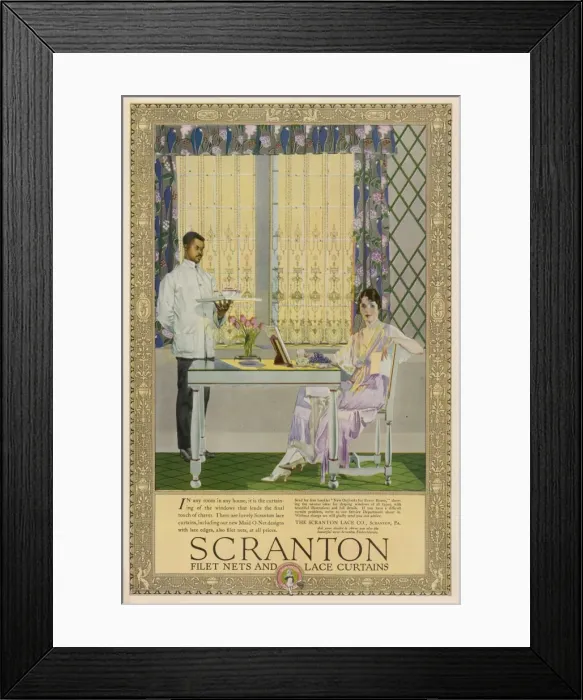 Framed Print : Scranton Curtains 1919