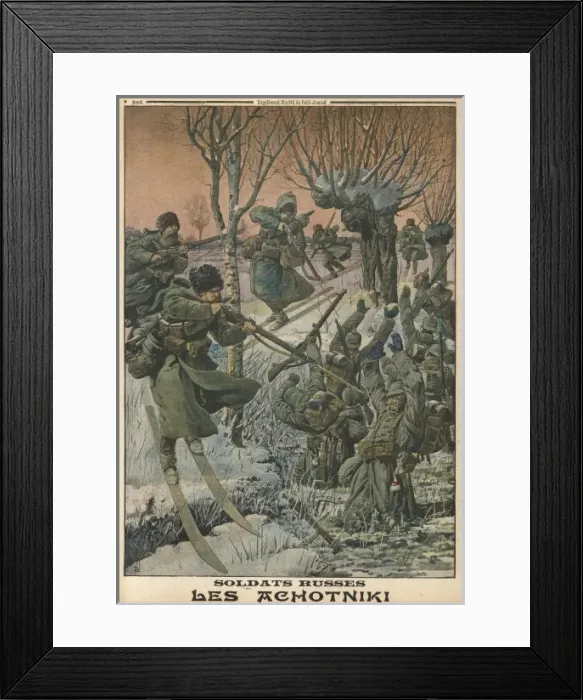 Framed Print : Russian Soldiers on Skis Framed Print : Russian Soldiers on Skis