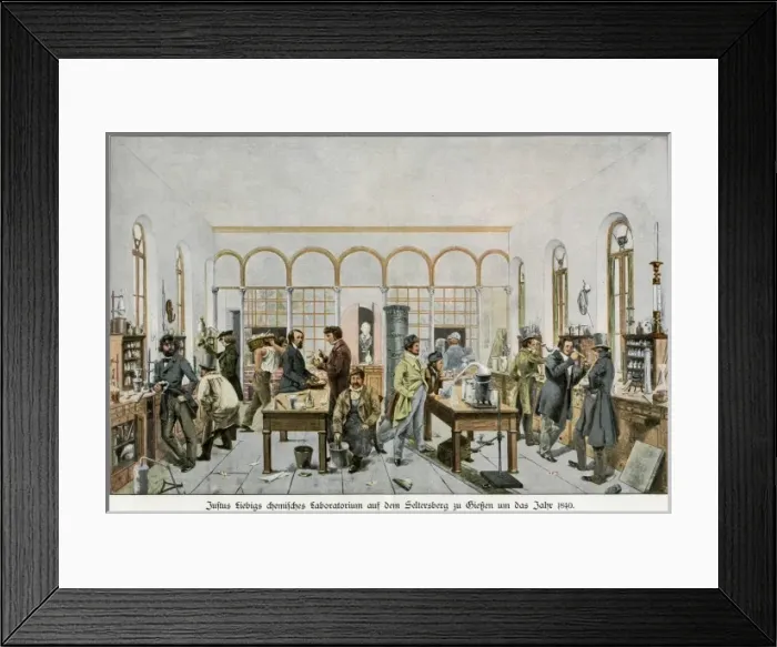 Framed Print : Liebig in his Laboratory Framed Print : Liebig in his Laboratory