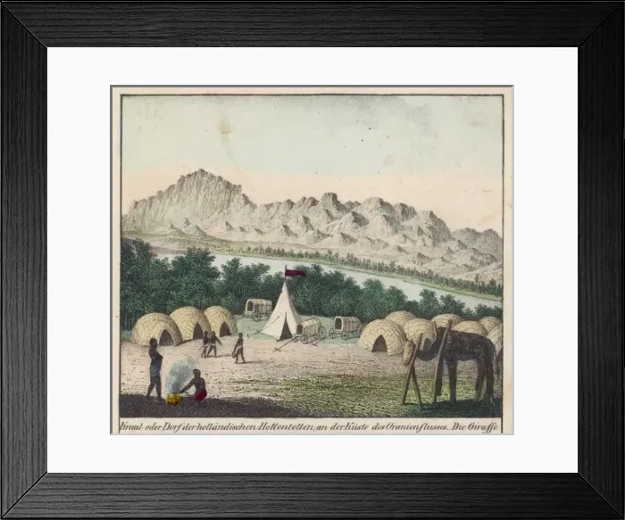 Framed Print : Hottentot Village Framed Print : Hottentot Village