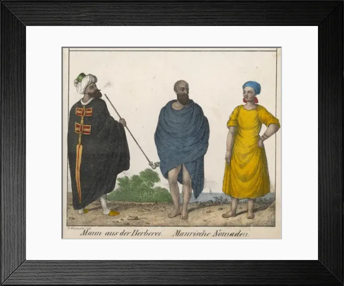 Framed Print : Moroccan Men and Woman Framed Print : Moroccan Men and Woman