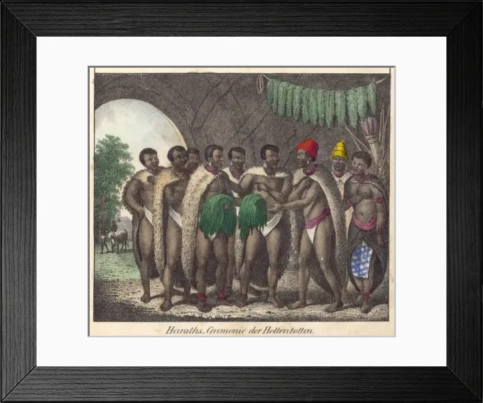 Framed Print : Hottentot Marriage Framed Print : Hottentot Marriage