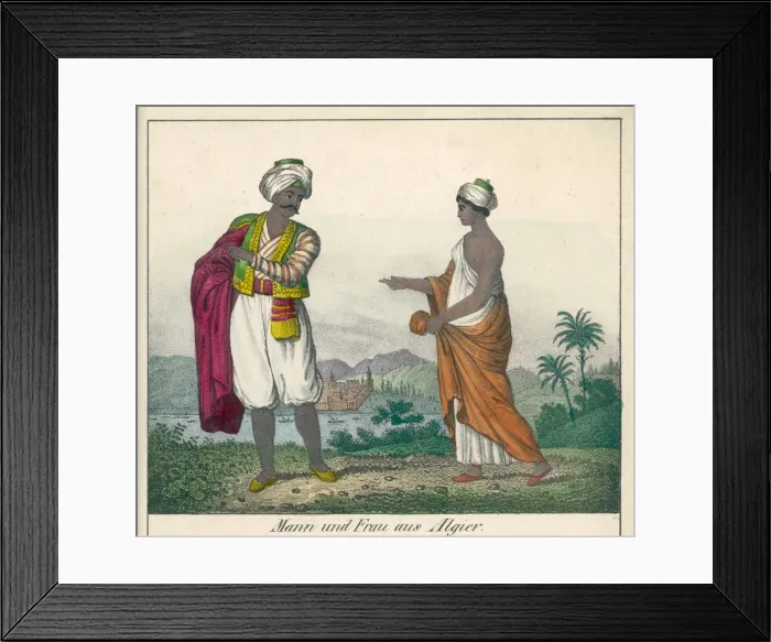 Framed Print : Algerian Man & Woman Framed Print : Algerian Man & Woman