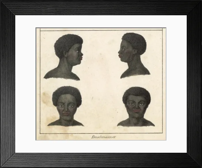 Framed Print : Heads of Bushmen Framed Print : Heads of Bushmen