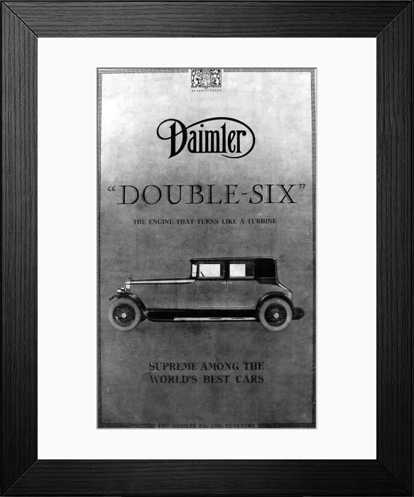 Framed Print : Advertisement for Daimler Double-Six car Framed Print : Advertisement for Daimler Double-Six car