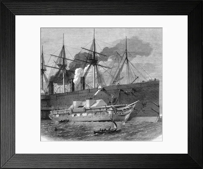 Framed Print : Shipping the Atlantic Telegraph onboard the Great Eastern Framed Print : Shipping the Atlantic Telegraph onboard the Great Eastern