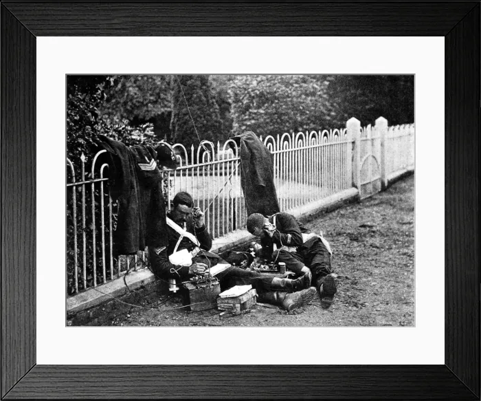 Framed Print : Field telegraph Framed Print : Field telegraph