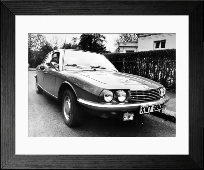 Framed Print : Peter Easton & his NSU car Framed Print : Peter Easton & his NSU car