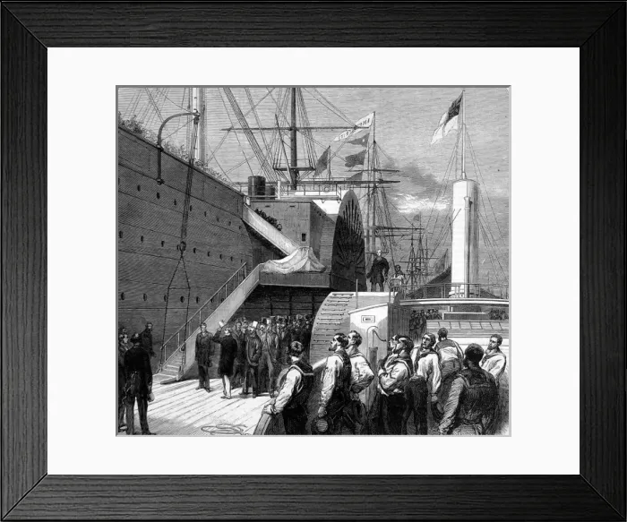 Framed Print : Prince of Wales visiting the Great Eastern steam-ship Framed Print : Prince of Wales visiting the Great Eastern steam-ship