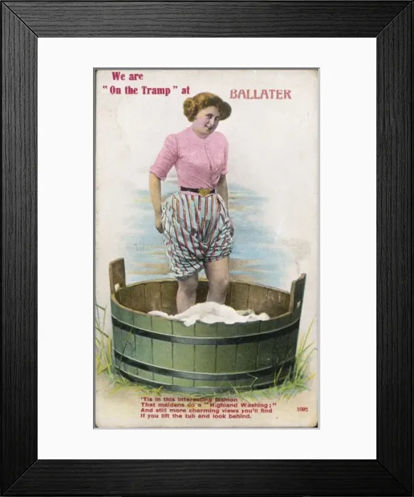 Framed Print : Lassie Tramples Washing Framed Print : Lassie Tramples Washing