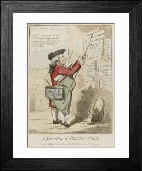Framed Print : A New Way of Posting a Libel Framed Print : A New Way of Posting a Libel
