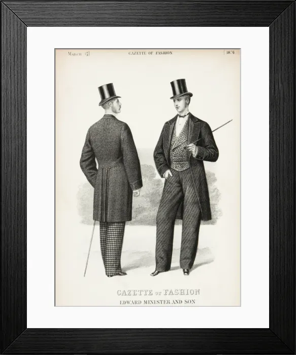 Framed Print : Men. The latest fashions for men by Edward Minister Framed Print : Men. The latest fashions for men by Edward Minister