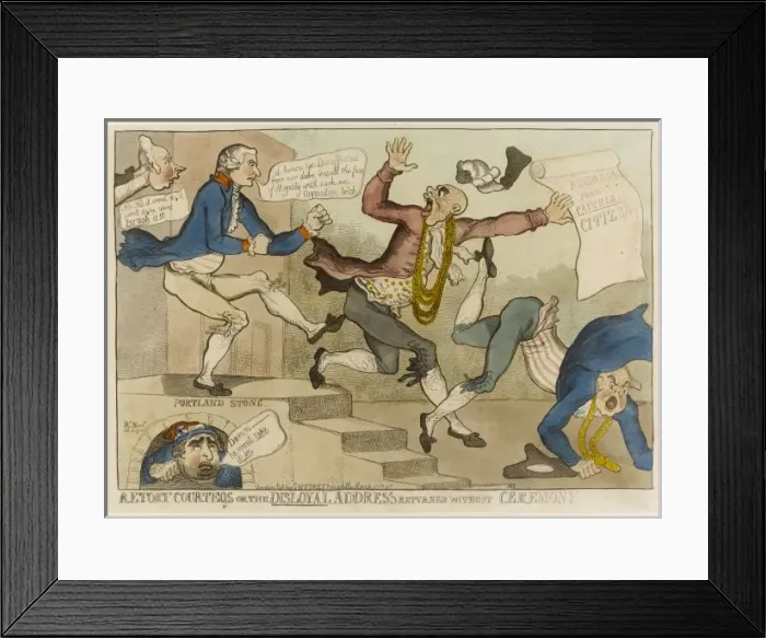 Framed Print : Retort Courteous or the disloyal address returned without ce Framed Print : Retort Courteous or the disloyal address returned without ce
