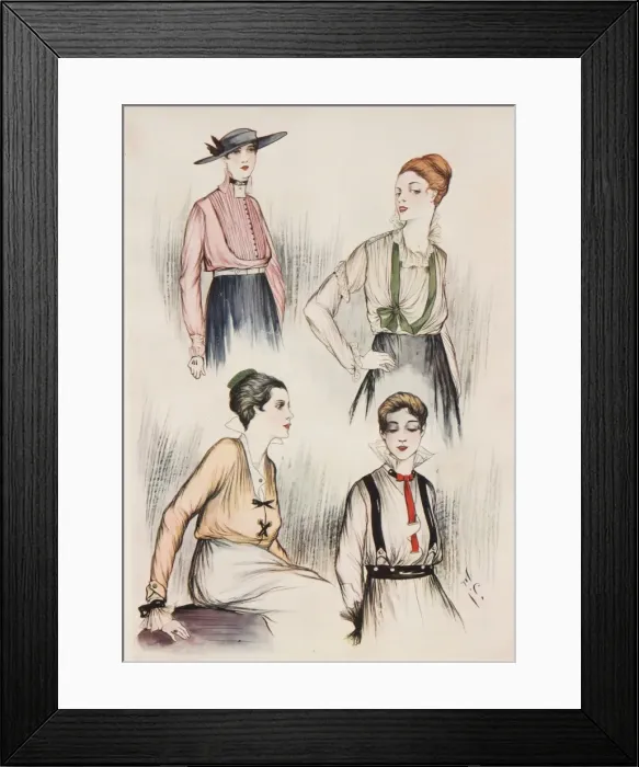Framed Print : Early Autumn blouses, 1915 Framed Print : Early Autumn blouses, 1915
