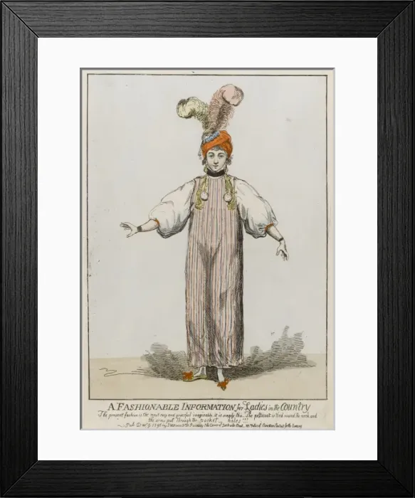 Framed Print : A Fashionable Information for Ladies in the Country Framed Print : A Fashionable Information for Ladies in the Country