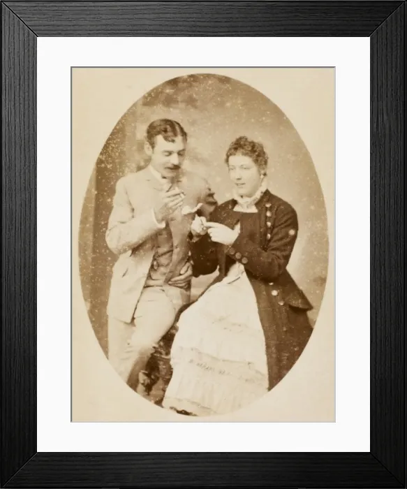 Framed Print : Victorian Smokers Framed Print : Victorian Smokers
