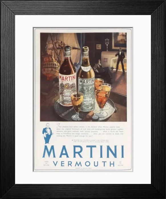 Framed Print : Martini advertisement Framed Print : Martini advertisement