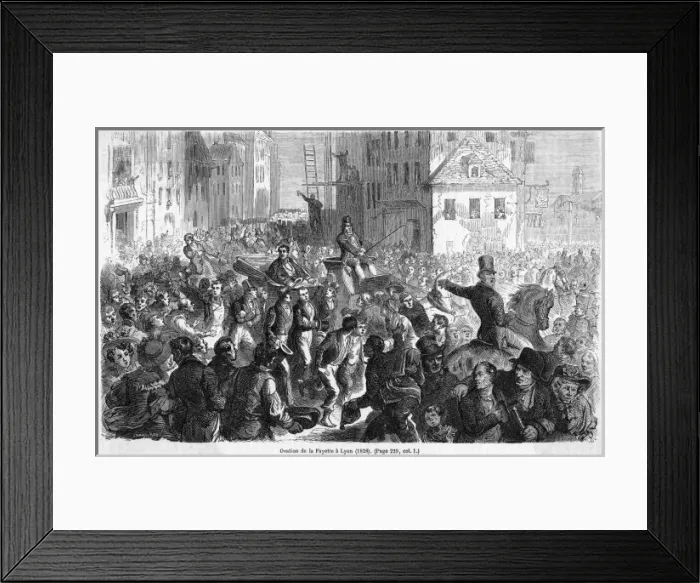 Framed Print : Lafayette Feted in Lyon Framed Print : Lafayette Feted in Lyon