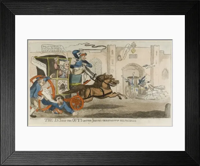 Framed Print : The Ins and the Outs or the Jesuits treatment of his friend Framed Print : The Ins and the Outs or the Jesuits treatment of his friend