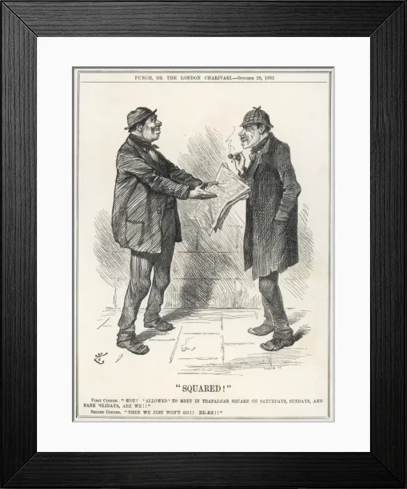 Framed Print : Trafalgar Sq. Demo 1892 Framed Print : Trafalgar Sq. Demo 1892