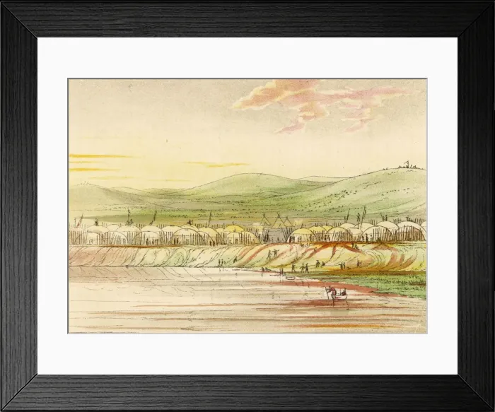 Framed Print : Racial / Pawnee Village Framed Print : Racial / Pawnee Village