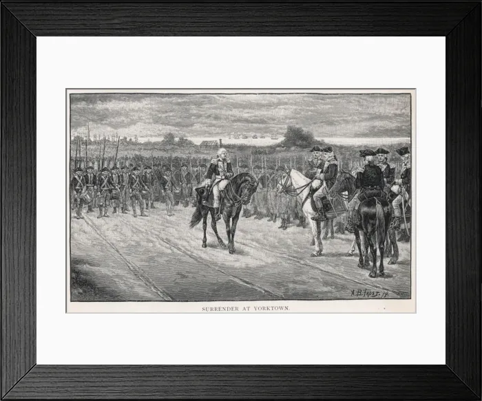 Framed Print : Cornwallis Surrenders Framed Print : Cornwallis Surrenders