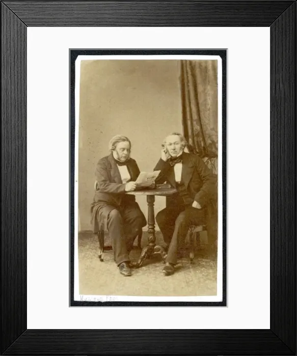 Framed Print : Cobden & Bright Cdv Framed Print : Cobden & Bright Cdv