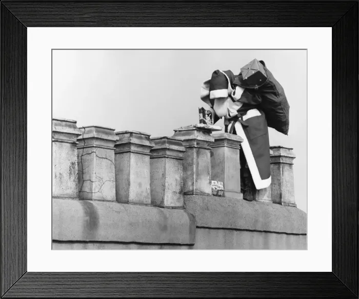 Framed Print : Father Christmas / Chimney Framed Print : Father Christmas / Chimney