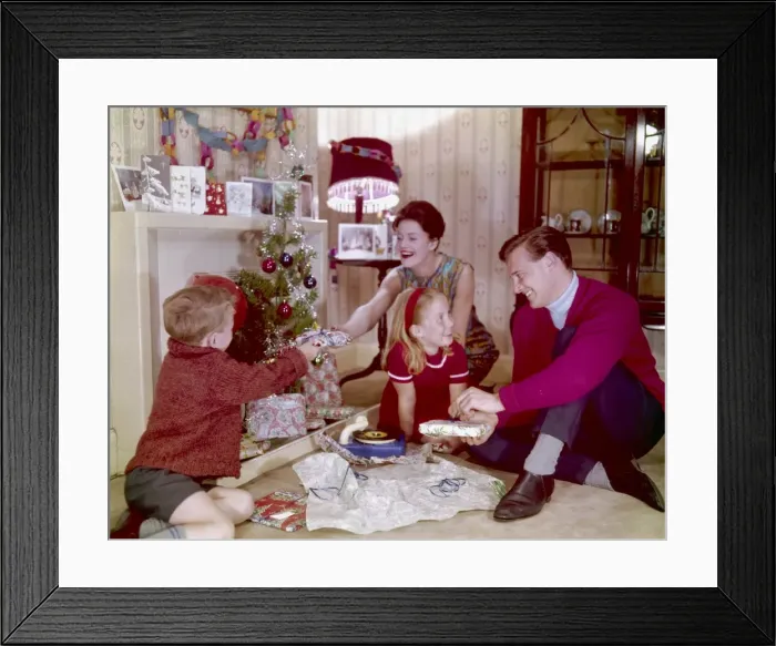 Framed Print : Family Hand out Presents Framed Print : Family Hand out Presents