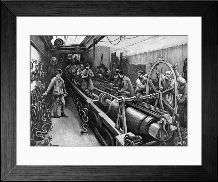 Framed Print : Testing chain cables at Chatham Framed Print : Testing chain cables at Chatham