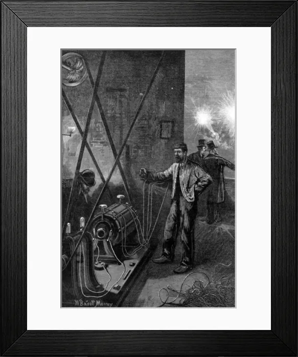 Framed Print : Grammes dynamo-electrical machine Framed Print : Grammes dynamo-electrical machine