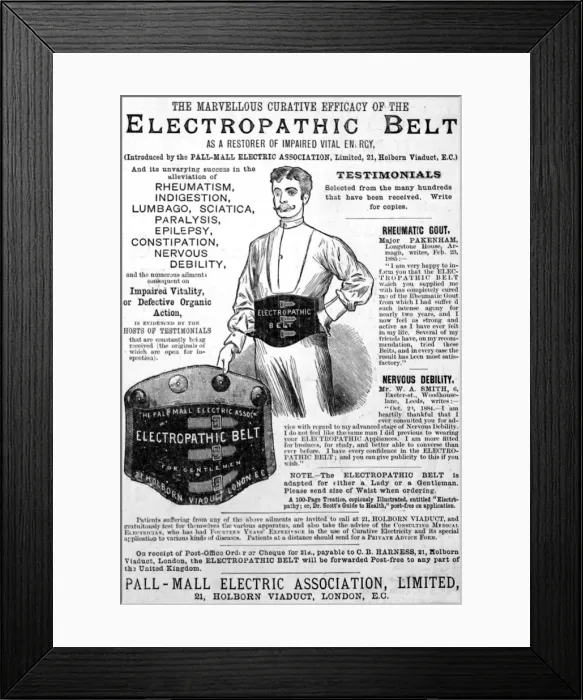 Framed Print : Electropathic belt Framed Print : Electropathic belt