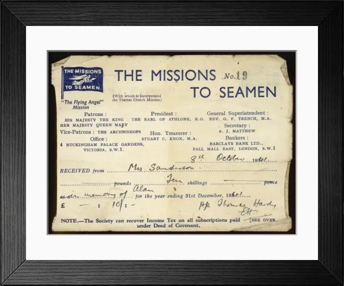 Framed Print : Donation to Seamen Framed Print : Donation to Seamen