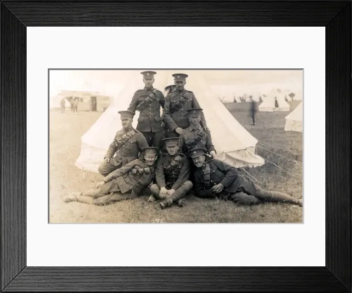 Framed Print : 7 British Soldiers 1915 Framed Print : 7 British Soldiers 1915