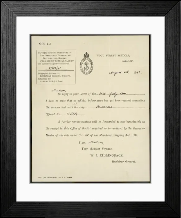 Framed Print : Seamen Missing at Sea Framed Print : Seamen Missing at Sea
