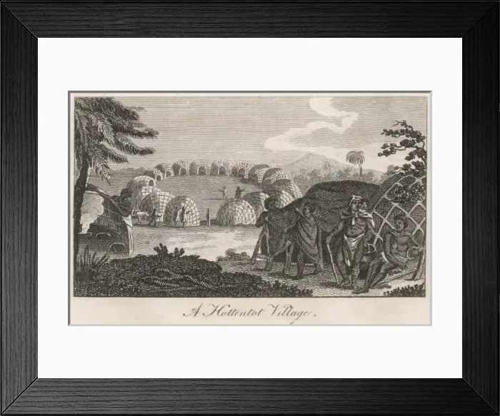 Framed Print : Hottentot Village 1806 Framed Print : Hottentot Village 1806