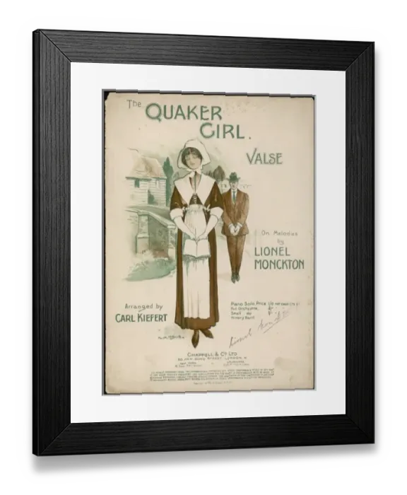 Framed Print : The Quaker Girl Framed Print : The Quaker Girl