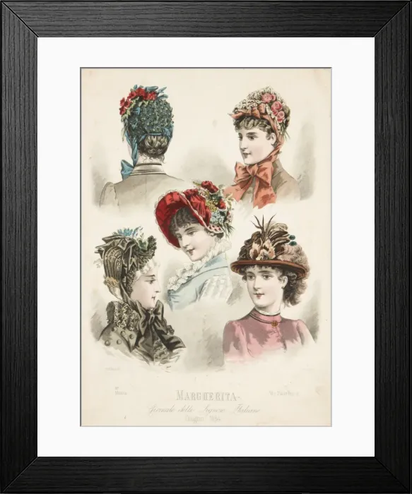 Framed Print : Margherita hats Framed Print : Margherita hats